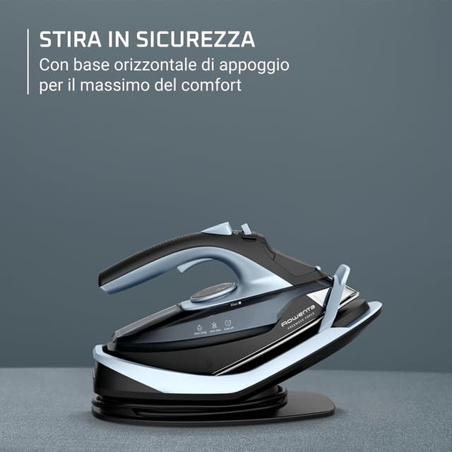 Detalle de Rowenta Freemove Force DE6720D1 – ferro da stiro a vapore senza filo con riscaldamento rapido e vapore 35 g/min