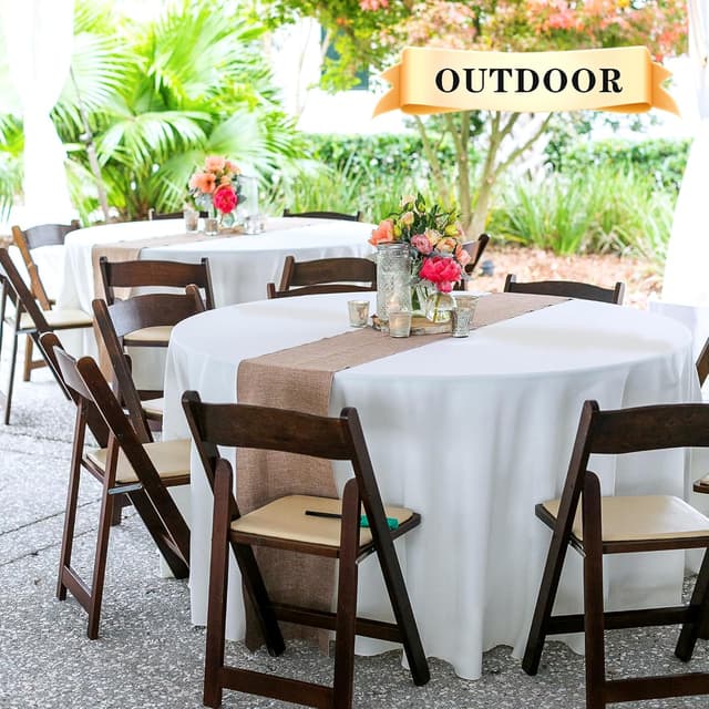 Detalle de sancua 6 Pack Round Tablecloth 90 Inch White