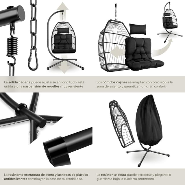 Thumbnail 4 de tectake® Columpio Jardín Exterior 160 kg