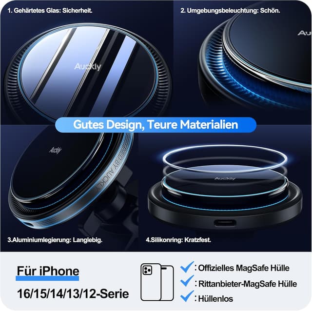 Thumbnail 4 de Auckly 15W Magsafe Autohalterung für iPhone