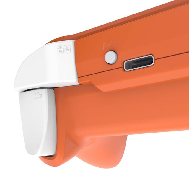 Detalle de ShanWan Wireless Controller (2.4G/Bluetooth) für Windows, PC, Android, iPhone, Switch & Steam – mit Hall-Effect Trigger, Turbo & Rumble (Orange)