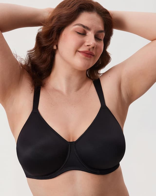 Detalle de DELIMIRA Femme soutien-gorge minimiseur grande taille à armature, maintien et tasse lisse
