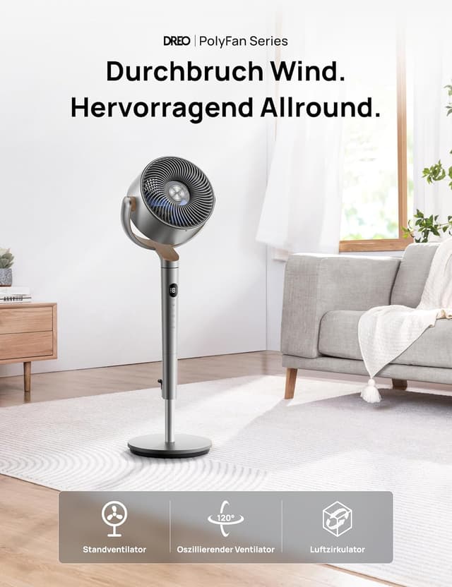 Detalle de Dreo Smart Standventilator mit Wi-Fi