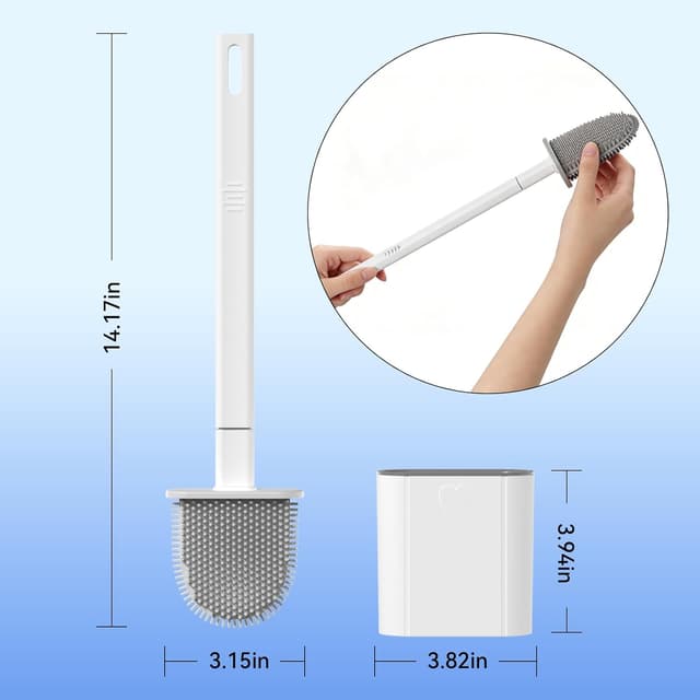Thumbnail 5 de Toilet Brush 2 Pack Silicone Set with Holders 🧻