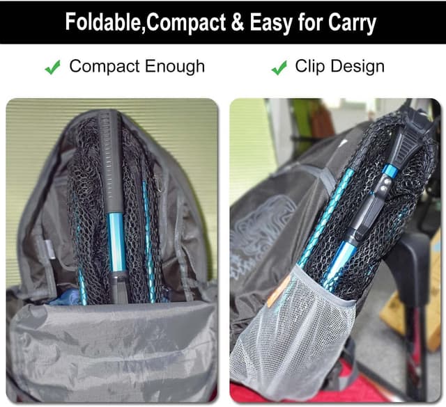 Thumbnail 6 de Senston Falt-Kescher mit Teleskopstangengriff für Kajak, Salmon, Catfish, Bass & Trout