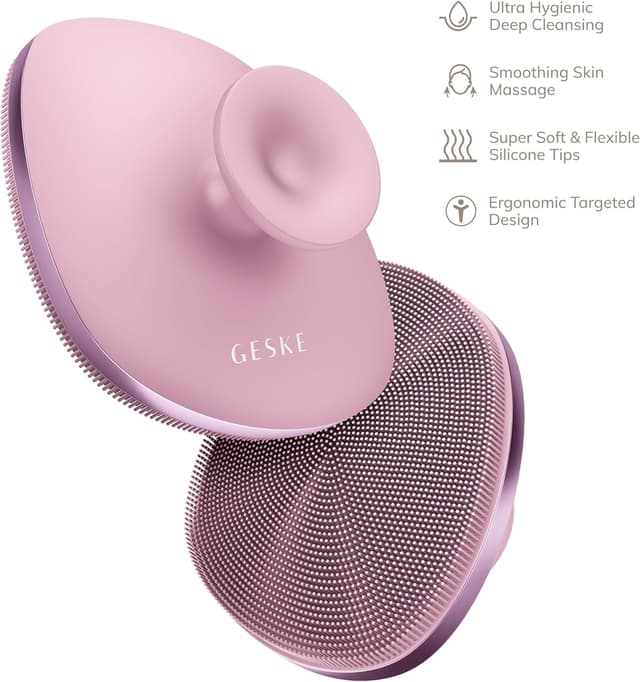 Detalle de GESKE Body Brush 4 in 1 con setole in silicone e anello metallico: spazzola detergente per tutto il corpo