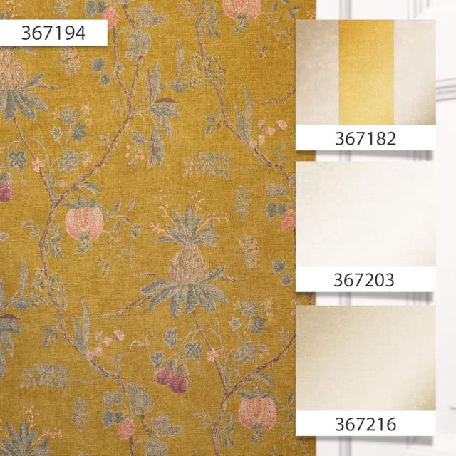 Thumbnail 9 de Livingwalls Papel Pintado Floral Amarillo y Verde