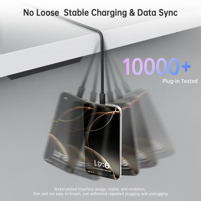 Detalle 2 de 3m USB-A to USB-C cable 10Gbps 60W