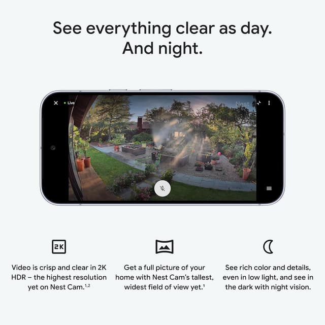 Thumbnail 5 de Google Nest Cam Outdoor 2nd Gen 2 Pack