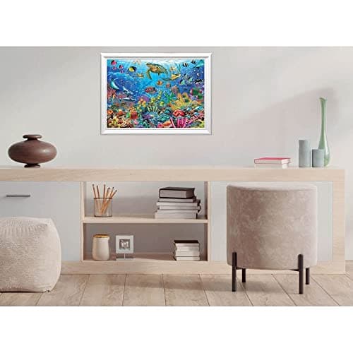 Detalle 2 de Educa Puzzle 1000 Piezas Tortugas en el Paraíso 🐢 Incluye Pegamento