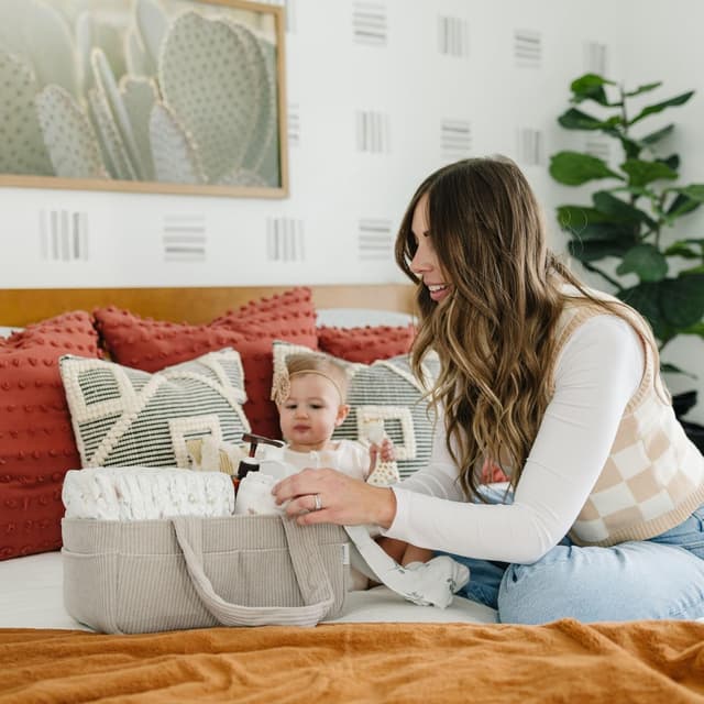 Thumbnail 5 de PUTSKA Baby Diaper Caddy Organizer 36x23x18 cm