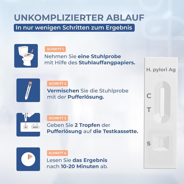 Detalle 1 de Helicobacter Pylori Schnelltest 2er-Set