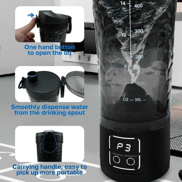 Detalle de Electric protein shaker bottle 700ml