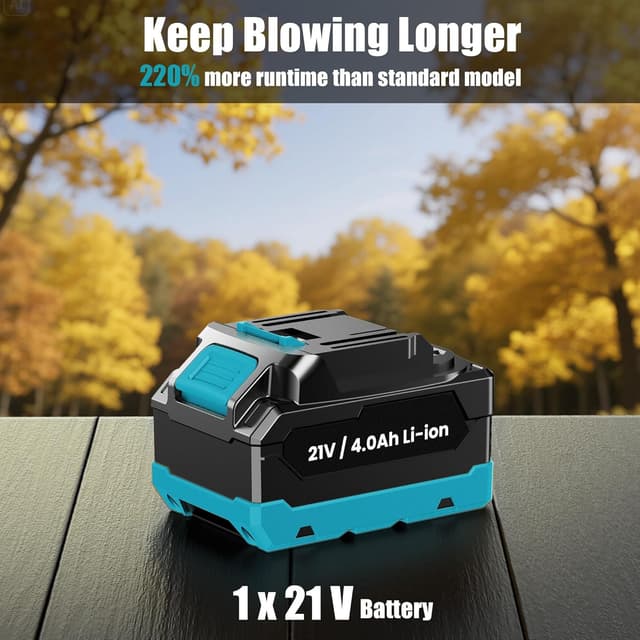 Thumbnail 5 de LEEIKOO 21V Soffiatore a batteria 4,0 Ah per foglie 🎍