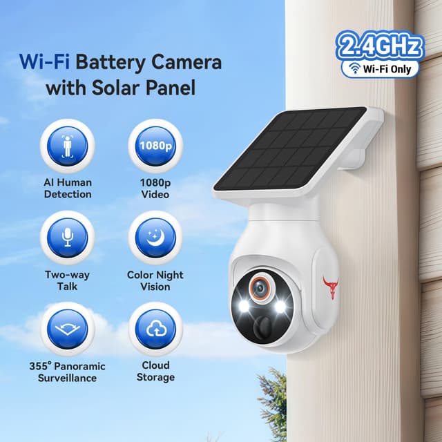 Thumbnail 1 de Orbitell Solar-Powered Outdoor Security Camera 1080p