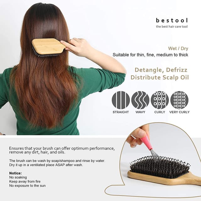 Detalle 2 de BESTOOL Haarbürste Entwirrungsbürste 💇♀