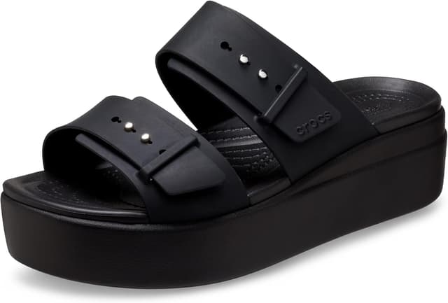Detalle de Crocs Brooklyn Buckle Sandalo da donna con zeppa bassa LiteRide