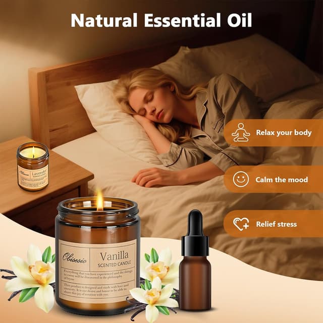 Detalle de Obisesio Candele set 2 candele aromaterapia