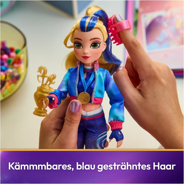 Detalle de Unicorn Academy Ankleidepuppe Isabel (Originalpuppe) – 24 cm mit echtem Haar, abnehmbare Kleidung & Accessoires