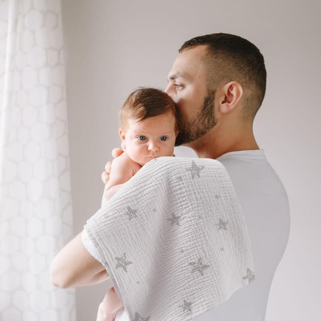 Detalle de Susurration 60 x 60 cm 100% Cotton Baby Muslin Cloths (5 Pack) for Swaddling, Burping & Sensitive Skin