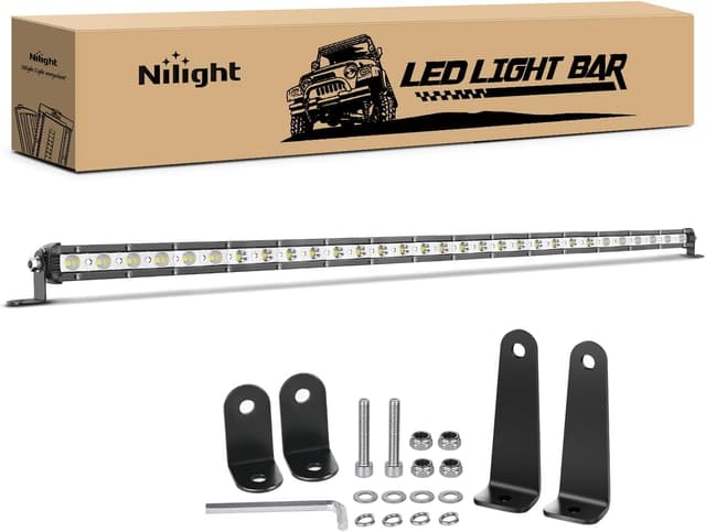 Detalle de Nilight 31-Inch Ultra-Slim Spot/Flood LED Light Bar (90W) for Off-Road Trucks, SUVs, ATVs & UTVs
