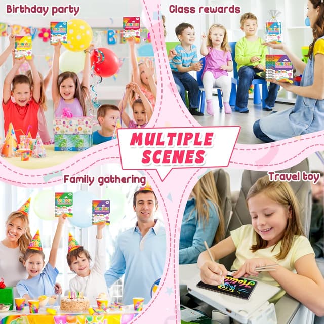 Detalle de LIKYMO Scratch Art Party Bag Fillers 36-pack