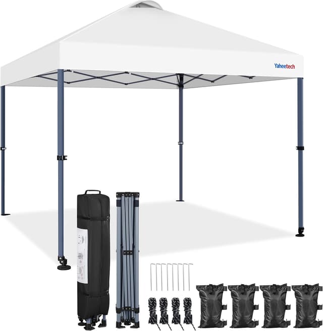 Detalle de Yaheetech carpa pop up 3x3m con ruedas