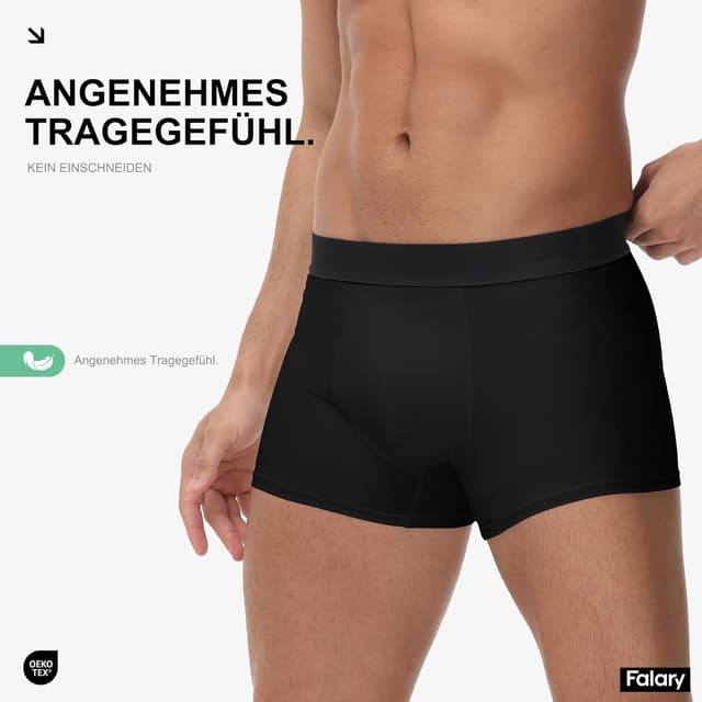 Thumbnail 2 de FALARY Herren Boxershorts im 12er/6er Pack aus Bio-Baumwolle (etikettenfrei, atmungsaktiv) – Größen S bis 3XL