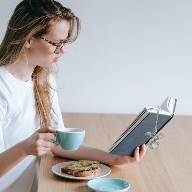 Thumbnail 4 de Weenwill Dragon Bookmark Metal Bookmark with Dragon Pendant