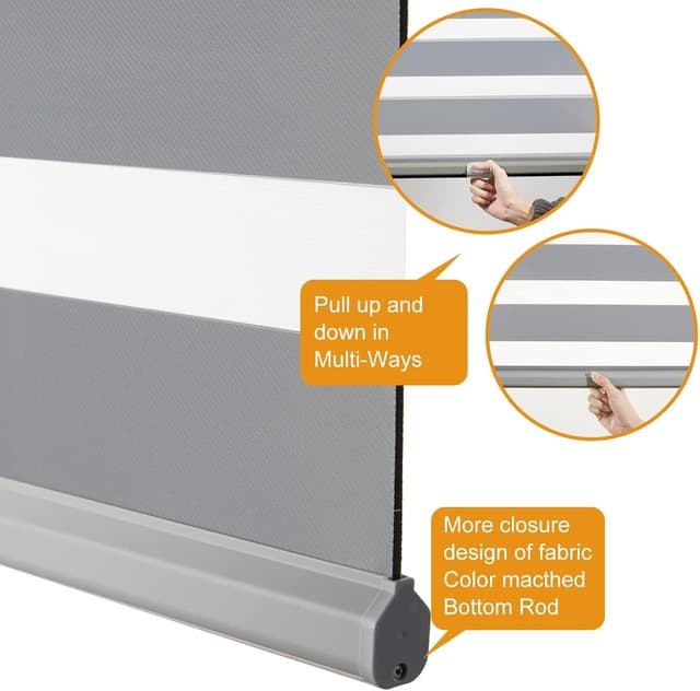 Detalle de Persilux Zebra Blinds 34.5" Cordless