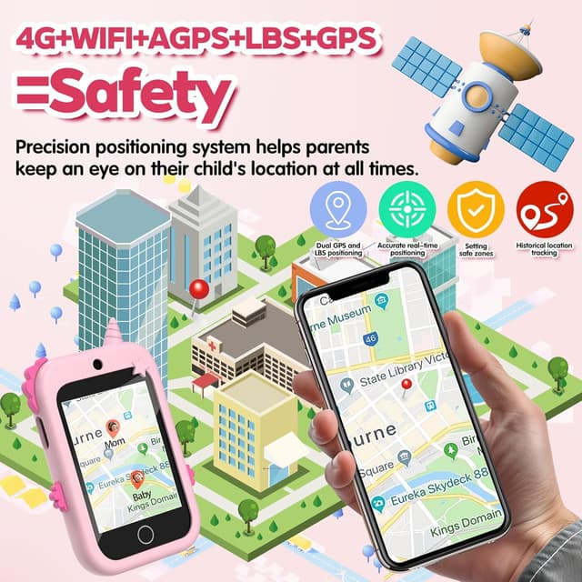 Thumbnail 2 de Téléphone Enfant 4G GPS Rose