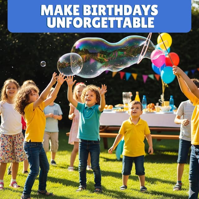 Detalle de Giant Bubble Solution Bubble Mix Powder (Makes 7 Gallons) — Kids Bubble Wands Bubble Soap Mix