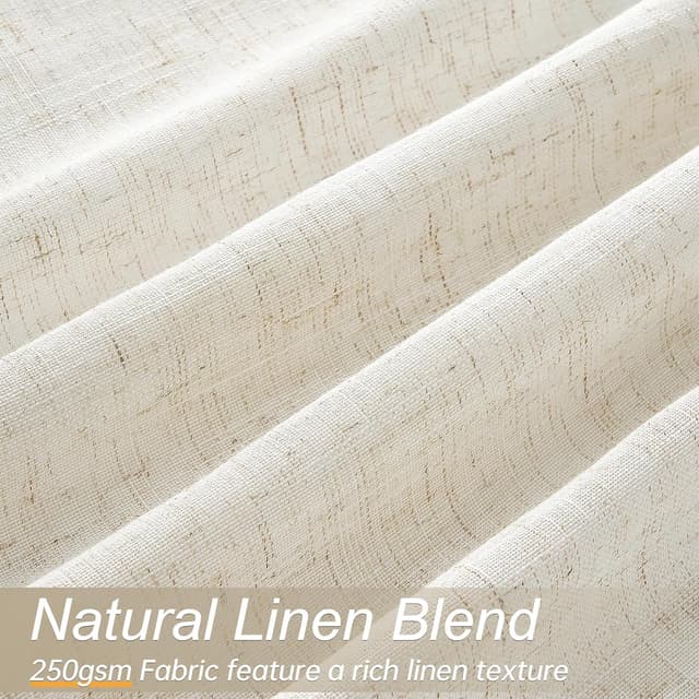 Thumbnail 4 de Topfinel Cortinas Modernas Visillo Lino Transparentas 140x245cm 🪟