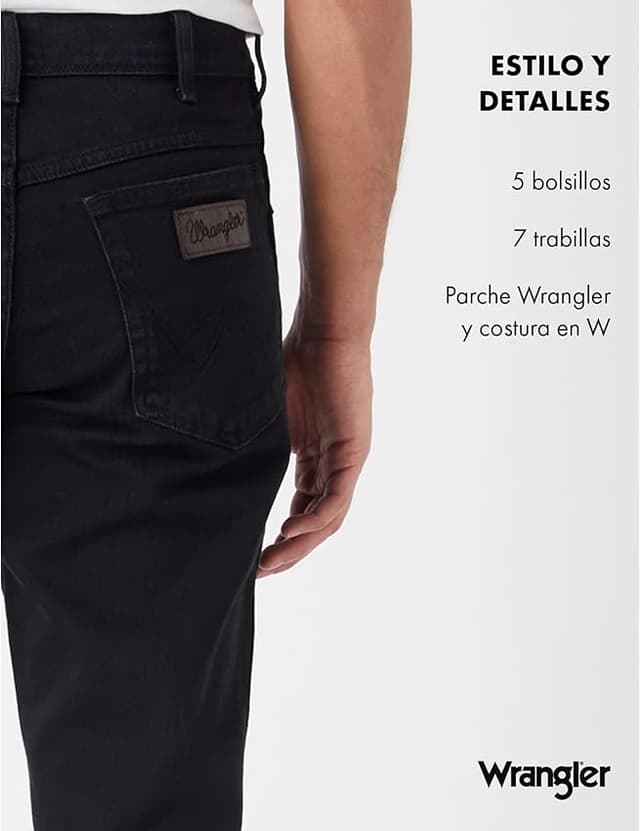 Thumbnail 5 de Wrangler Texas pantalones hombre 34W 34L negro