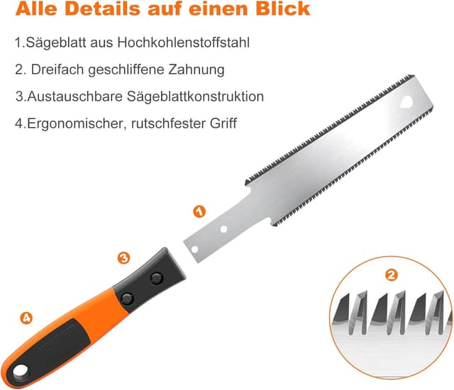 Detalle 2 de Hand Saw Japanese Small Double Tooth Handsaw