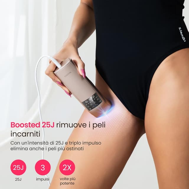 Detalle 2 de 25J Epilatore laser IPL con triplo impulso e raffreddamento 3 °C, zaffiro ghiaccio indolore