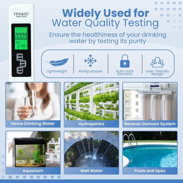 Thumbnail 3 de All-New 2026 TDS Meter 0-9990 ppm TDS tester 💧