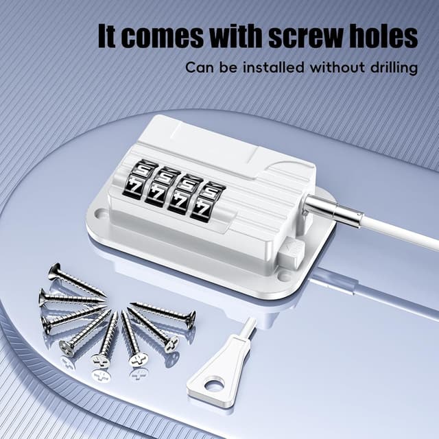 Detalle 2 de Kühlschrank Schloss mit Code zum Kleben ohne Bohren – Kindersicherung mit Passwort (weiß, 1 Stück)