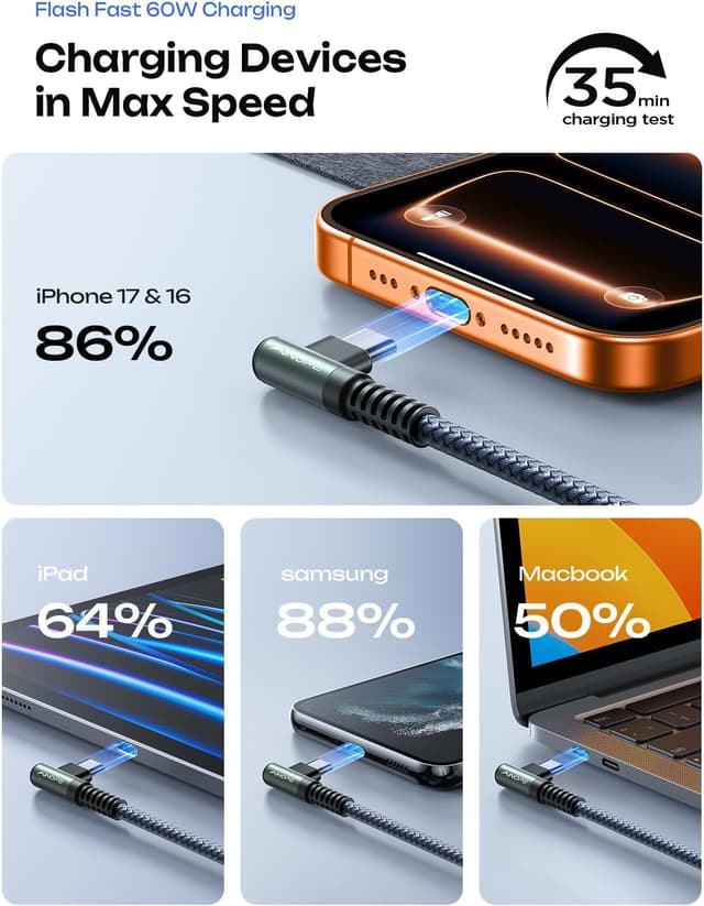 Thumbnail 6 de AINOPE 2M USB-C to USB-C 60W fast charging cable
