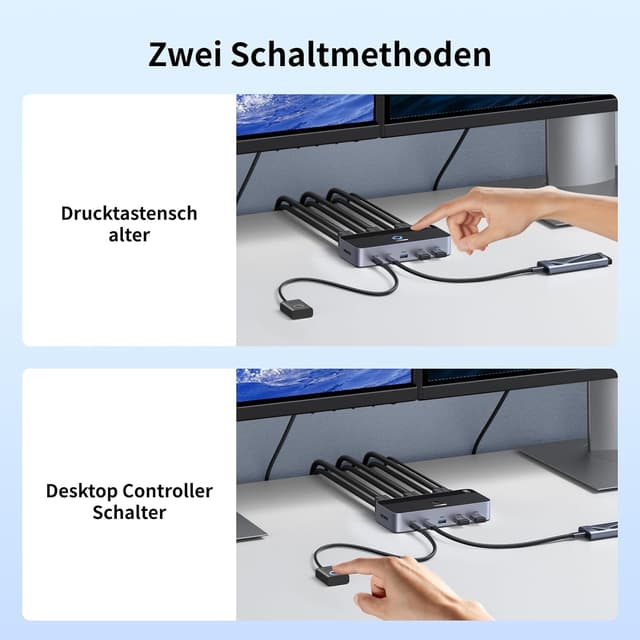 Thumbnail 5 de UGREEN HDMI KVM Switch 2‑Port 4K60Hz für 2 PCs 🖥