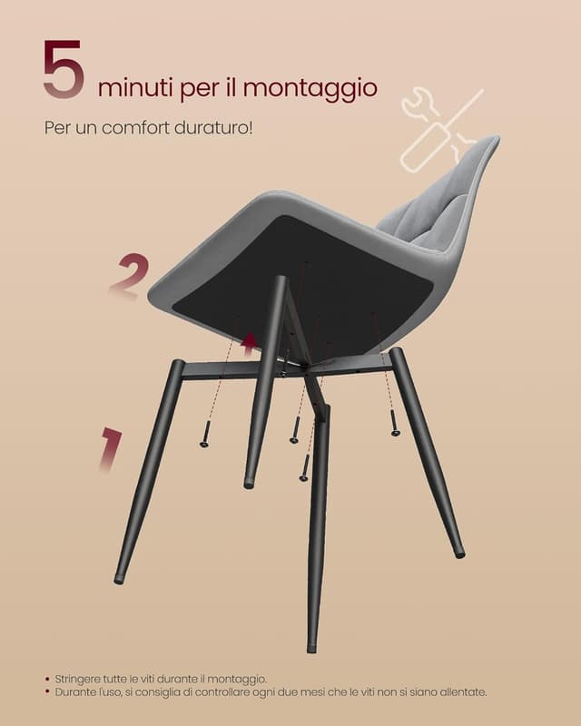 Thumbnail 6 de VASAGLE KDC088GN01 Sedia in velluto 120 kg