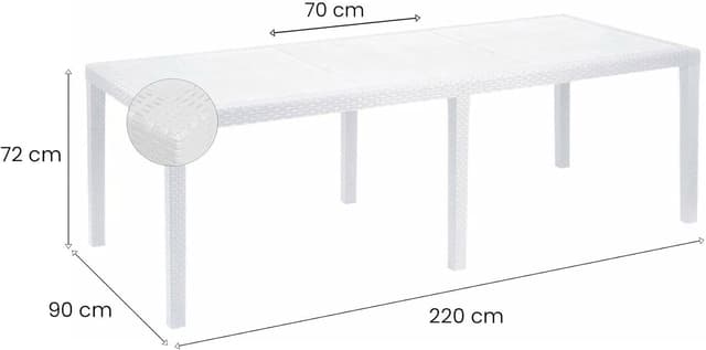 Detalle 2 de Dmora Tavolo Roma esterno 150/220x90