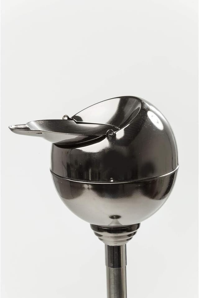 Detalle 2 de Kare Design Portacenere a stelo Spheric in metallo antracite, retrò