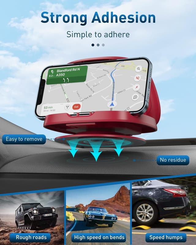 Detalle de JOYEKY dashboard phone mount 360°