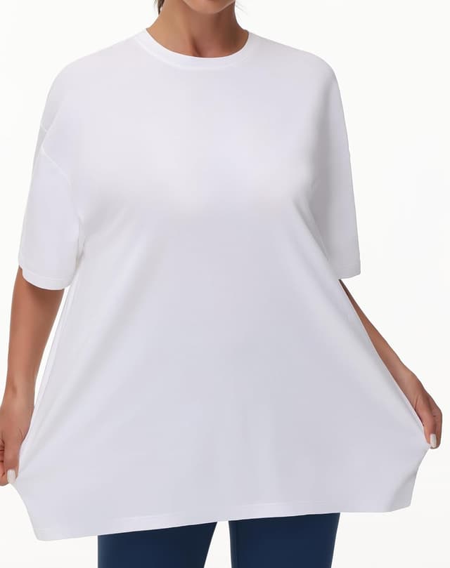 Detalle de THE GYM PEOPLE T-Shirt oversize donna in jersey sportivo traspirante