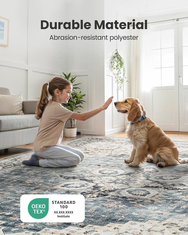Detalle de AMADA 8x10 Washable Rug 🛋