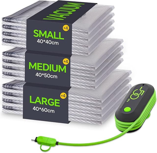 Imagen de Vacbird Bolsa de Vacío Ropa con Bomba Eléctrica en OfertitasTOP