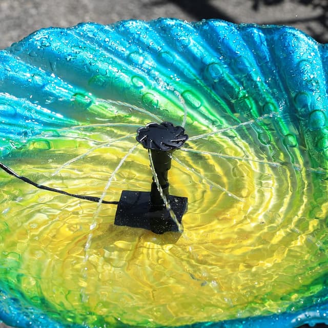 Thumbnail 6 de AMZtime Solar Fountain Pump (DIY 3.5W) with 16 nozzles for bird bath, garden and pond