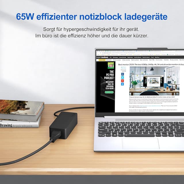 Detalle de 65W Lenovo USB‑C Laptop-Ladekabel Netzteil (USB‑C Type‑C) für Lenovo ThinkPad/IdeaPad/Yoga/Chromebook – 10FT