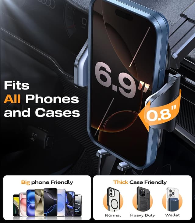 Thumbnail 5 de Rally Racing-Grade 3‑in‑1 Car Phone Holder 88 lb